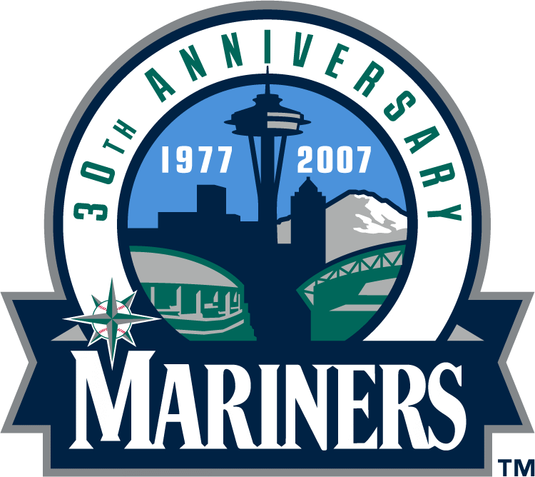 Seattle Mariners 2007 Anniversary Logo iron on transfers for T-shirts